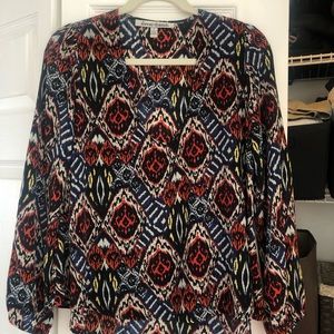 Long Sleeve Deep V Top